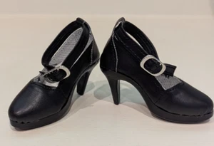 1 Pair Black Shoes for 1/3 BJD Dolls 60cm / 24 inch Girl Doll High Heels Shoes - Picture 1 of 3