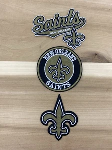 3er Set bestickt New Orleans Saints Bügelbild Aufnäher 2,5-3 Zoll - Bild 1 von 4