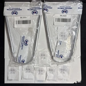 06-2323 Silver Front Fender Stay Set with Bolts  Norton Commando 1971-74 750 850 - Picture 1 of 7