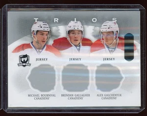 2013-14 The Cup Trios Jerseys Proof Card Bournival/Gallagher/Galchenyuk - Picture 1 of 2
