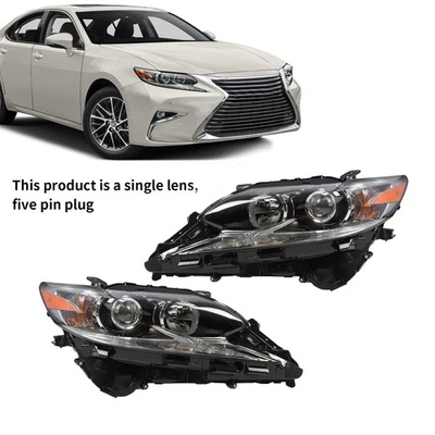 Pair For 2016-2018 Lexus ES ES350 ES300H Halogen Headlight Assembly Left Right Foto 1 de 4