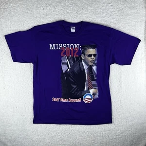 President Barack Obama 2012 Campaign Run Win Purple XL Graphic Tshirt Hope 44 - Picture 1 of 9