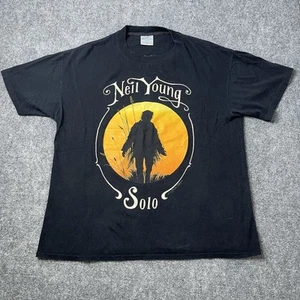 Vtg 1992 Neil Young Solo Tour T-shirt Mens Xl 1990s Single Stitch Rock Band Tee - Picture 1 of 9