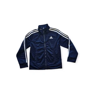 Unisex Kids ~ADIDAS~ Full Zip Blue Long Sleeve Track Jacket Size Small 8 - Picture 1 of 5