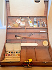 Quality vintage or Antique wooden Artist case with two tier level compartmented