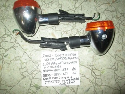 2002 - 2009 Honda CHF50 JAZZ/METROPOLITAN LUZES DE SINALIZAÇÃO FRONTAL E CAPAS  - Imagem 1 de 4