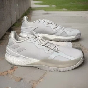 Adidas Crazy Light Boost 2 Athletic Shoes Mens 14 White Low Top - Picture 1 of 6