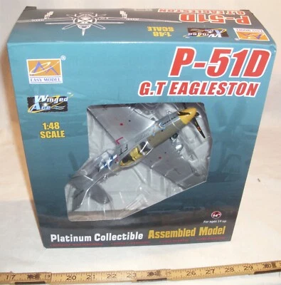 WINGED ACE P-51D G.T. EAGLESTON AIRCRAFT AIRPLANE MODEL 1/48 BOXED - Image 1 of 3