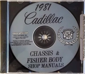1981 Cadillac Factory Service Manual and Body Shop Repair Manual on CD - Foto 1 di 3