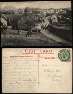 1911 EDEYRN, Carnarvonshire fein gebrauchtes Bild Postkarte des Dorfes - Bild 1 von 1
