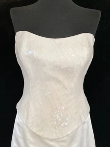 13 ⚪️ Tia by Alan Hannah | Size 10/12 | White Beaded Separates Wedding Dress - Picture 1 of 7