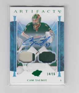 22/23 UD Artifacts Minnesota Wild Cam Talbot Patch Auto card #140 Ltd #14/15 - Bild 1 von 2