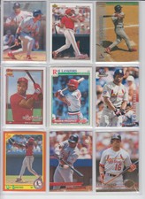 Ray Lankford -9 cards-with 1990 Score #84T RC / All-Star, St Louis Cardinals!