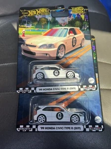 Hot Wheels Premium 2023 HW Boulevard #73 '99 Honda Civic Type R (EK9) Lot Of 2 - Picture 1 of 1