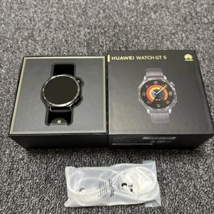 HUAWEI WATCH GT 5 46mBlack Silicon m 55020DFV Smartwatch - Photo 1 sur 7
