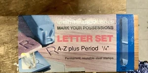 1/4"- IDENTIFICATION TOOLS METAL STAMPS LETTER SET VINTAGE - Picture 1 of 1