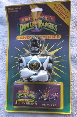 Dispensador de caramelos Mighty Morphin Black Power Rangers NUEVO 1993 Foto 1 de 4