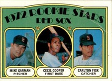 1972 Topps #79 Red Sox Rookies Garman / Cooper / Fisk RC Boston Red Sox GD+