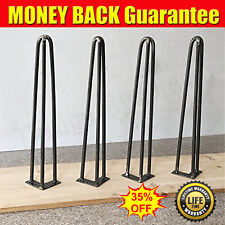 Set of 4 Hairpin Legs with Floor Protector Feet & Screws,Strong & Durable Design