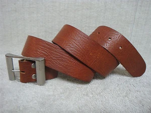EXPRESS - Cintura casual uomo - pelle marrone - fibbia tono argento - taglia 38 - Foto 1 di 12