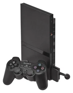 Playstation 2 PS2 Slim Black Game Console Bundle with 1 OEM Controller - Picture 1 of 3