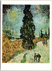 Road With Cypress Star Tree Vincent Can Gogh Painting New York Vintage Postcard