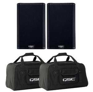 QSC K8.2 Pair Active Speakers With Padded Carry Bags Display Model New Other - Picture 1 of 10