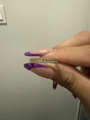 10K 黄金戒指 尺寸 6.5 带立方氧化锆石 — 第 1/4 张图片