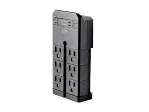 Protector contra sobretensiones de grifo de pared giratorio Monoprice de 6 salidas, 2160 julios, sujeción - Imagen 1 de 6