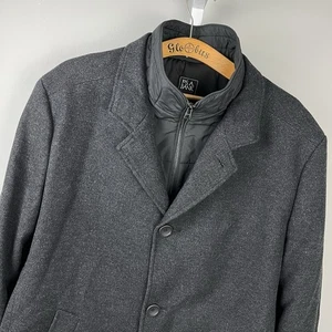 Jos. A. Bank Traveler Travel Tech Coat Mens XXL Dark Gray Wool Blend Overcoat - Picture 1 of 9
