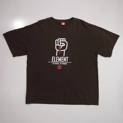 Camiseta De Colección Y2K Element Skateboarding Adulto Pequeña 'Sin Lucha Sin Progreso' Foto 1 de 4