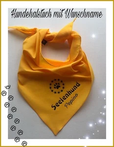 Hundehalstuch★Dreieckstuch★Seelenhund★mit Name★Halstuch★Wunschname★zauberfaden1 - Bild 1 von 2
