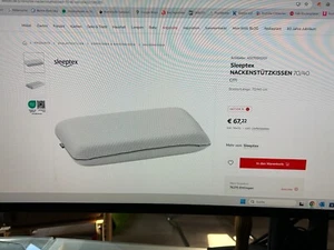 Sleeptex Nackenstützkissen NP 70 € kuschelweich mittlere Härte Memoryfoam - Bild 1 von 7