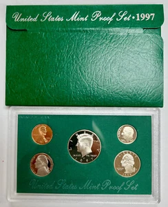 1997 S PROOF Set in Original Box US Mint with COA (5 Coin Set) - Picture 1 of 1