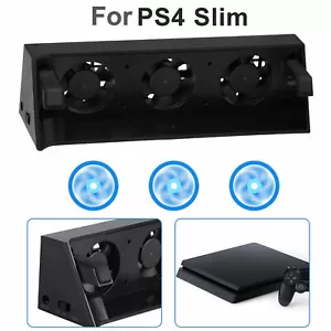 3 Fan External Cooling Fan Cooler Temperature Control for Playstation 4 PS4 Slim - Picture 1 of 8
