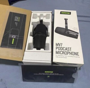 Shure MV7 USB XLR Podcasting Dynamic Microphone - Black - Picture 1 of 1