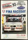 DONINGTON 11/12 Sep 1993 FINA RACEDAY A4 Official Programme City of Derby Trophy