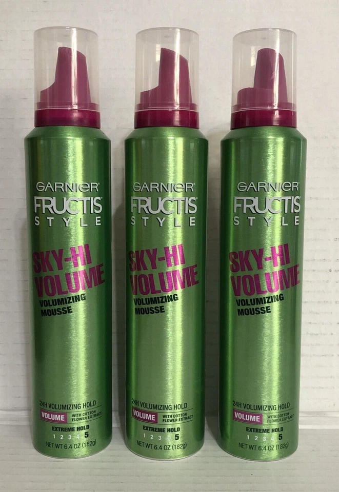 Мусс объемный объемный Garnier Fructis Style Sky-Hi 6,4 унции каждая экстремальная фиксация 3 шт. - Изображение 1 из 3