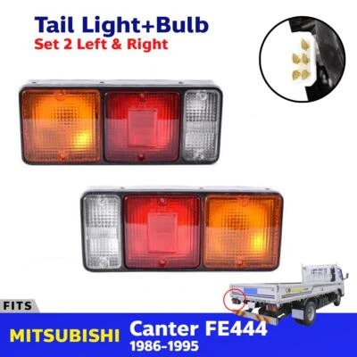 Tail Light +Bulb Pair Fits Mitsubishi Canter FE444 Fuso 355 Truck 1986-95 E09 Foto 1 de 4