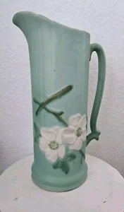 Vintage Weller Pottery Blossom 12” Tankard Ewer Pitcher Jug - Picture 1 of 11
