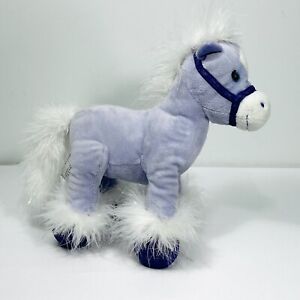 Toys R Us Animal Alley Pony Plush Purple Lilac Feather Hair 12” Stuffed Animal