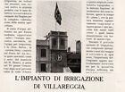 ARTICOLO 1928 VILLAREGGIA MAZZE IMPIANTO IDROELETTRICO IRRIGAZIONE DIGA  CROTTO 