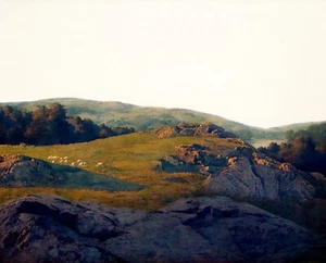 Maxfield Parrish: Sheep Pasture 22x30 Archival Quality Fine Art Print - Picture 1 of 1