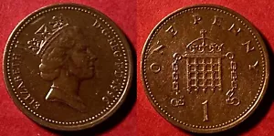 Great Britain 1996 1 Penny - Elizabeth II KM-935a Copper plated steel XF #15 - Picture 1 of 1