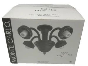 Monte Carlo MC183BK-L Ceiling Light Fitter Kit Fixtures New in Original Box - Picture 1 of 3