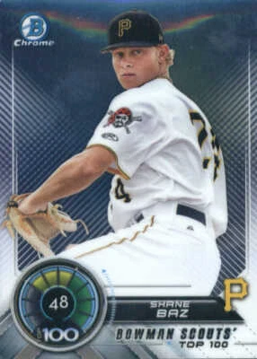 2018 Bowman Chrome Scouts Top 100 #BTP48 Shane Baz Insert - Image 1 of 2