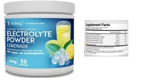 Dr Berg Original Keto Electrolytes Powder 50 Serving Lemonade, Keto Energy Drink - Picture 1 of 1