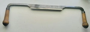 MASSIVE 11” INCH CUTTING EDGE DRAWKNIFE WITH WOOD HANDLES 24” LONG RAZOR SHARP - Picture 1 of 6