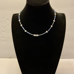 Natural Keshi Grey Freshwater Pearl Necklace - Picture 1 of 15