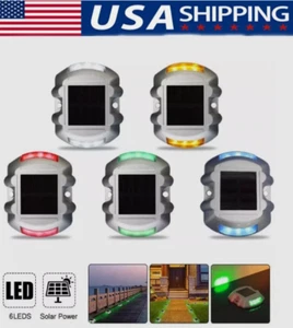 Solar Deck Lights Driveway Dock Garden LED Light Step Lights 5 Colors - Picture 1 of 20